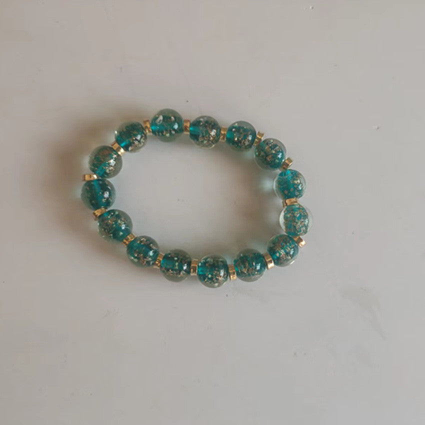 Wholesale Crystal Gold Sand Bead Luminous Glass Bracelet